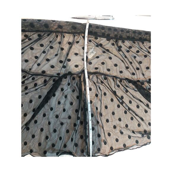 WOMENS 3XL SHEER BLACK POLKA DOT SHORT SWIMSUIT COVER WRAP SKIRT - Picture 5 of 10